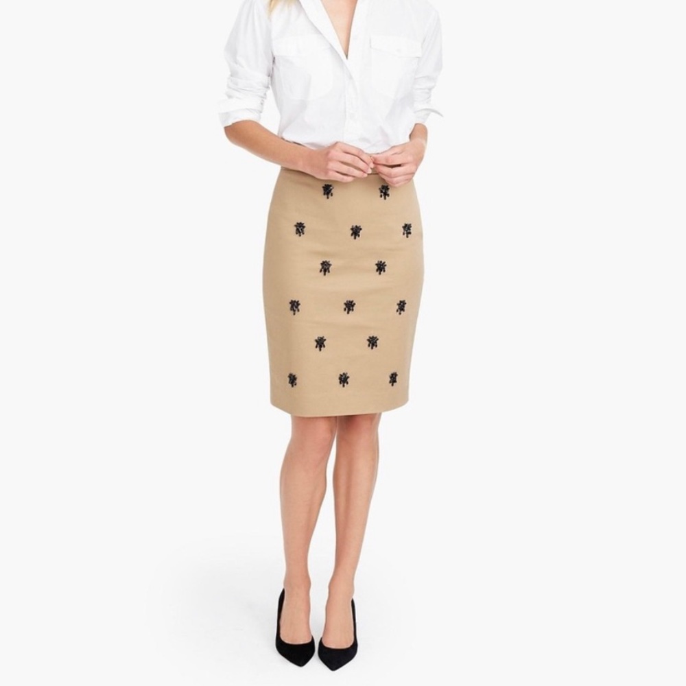J. Crew Embellished No.2 Pencil Skirt